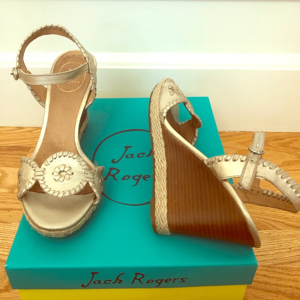 Jack Rogers rope wedge sandal 8.5